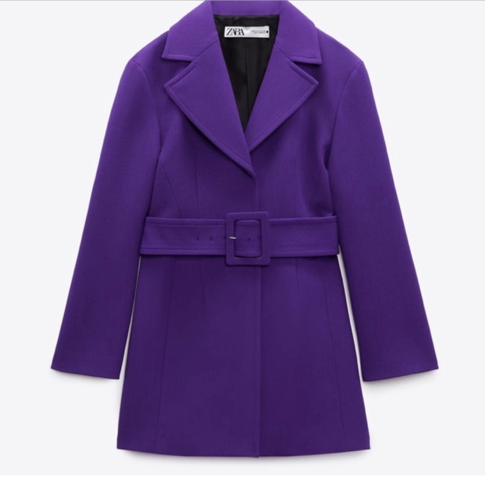 Purple blazer dress
